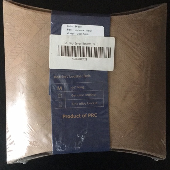 Gallery Seven Ratchet Belt (Black) Up to 44” Waist - Picture 2 of 2